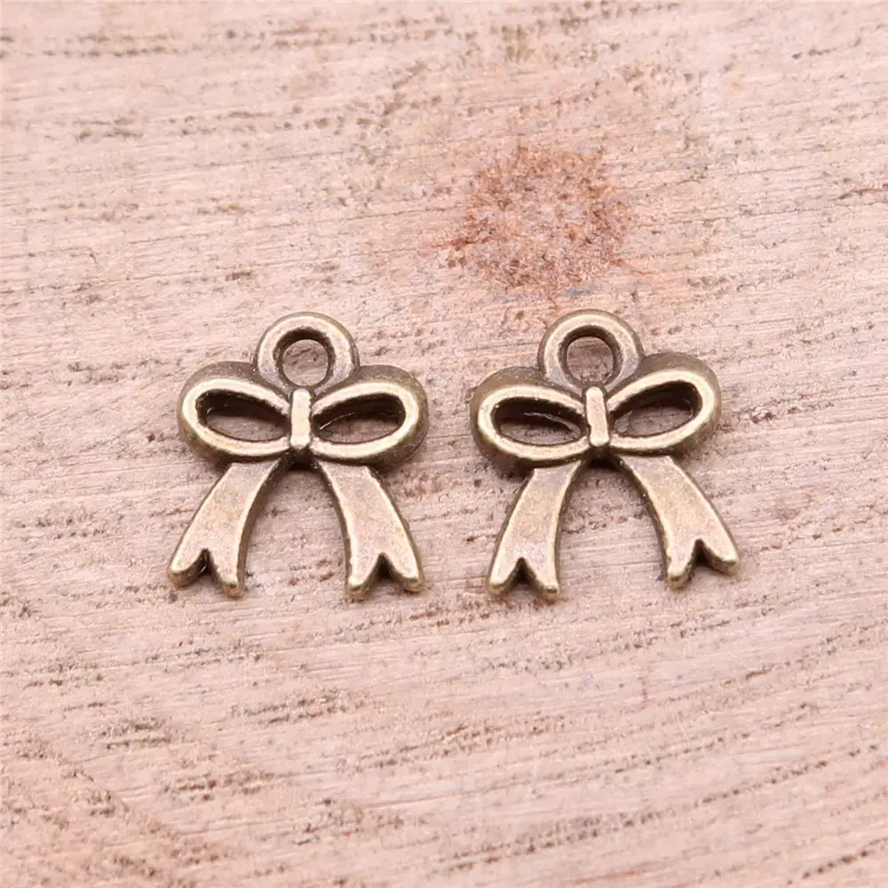 

Bowknot Charms For Jewelry Making Findings Handmade DIY Craft 20pcs Antique Bronze Color 11x9mm