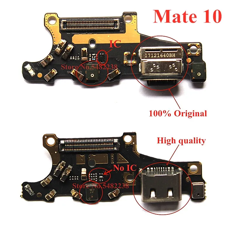 

100% Оригинальный USB порт для зарядки док-станция гибкий кабель для Huawei Mate 10 Mate10 ALP-AL00 USB зарядное устройство штепсельная плата + разъем для микр...