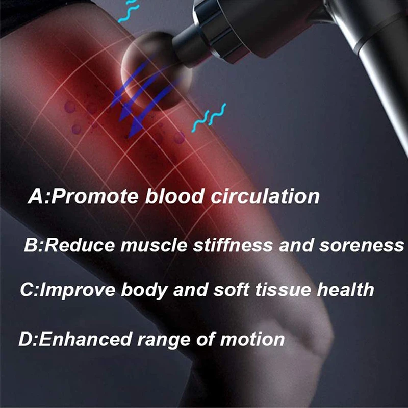 

LCD Display Massage Gun High Frequency Deep Tissue Percussion Muscle Relax Fascia Gun Pain Relief Vibration Fitness Equipment