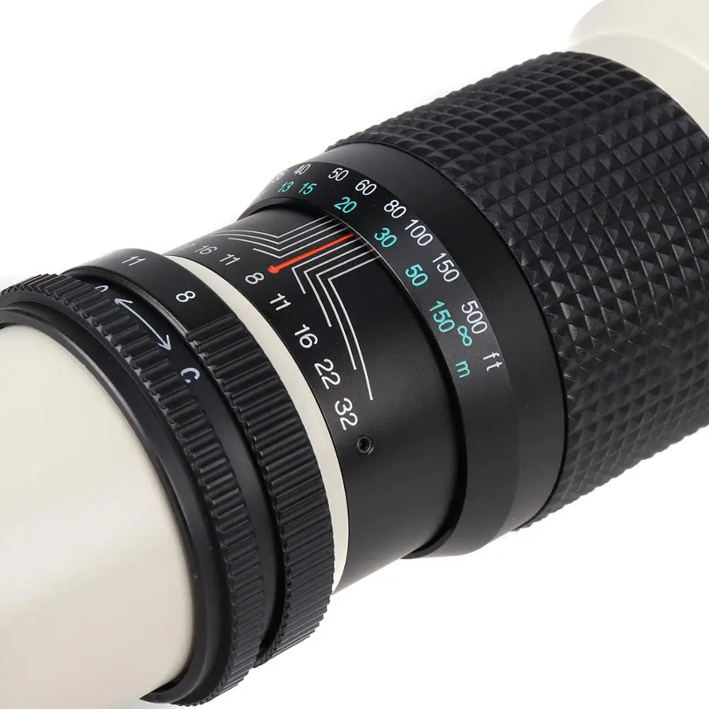 

500mm Telephoto F8.0 Manual Zoom Lens with T-Mount Adapter Ring for for Canon Nikon Sony Pentax M4/3 cameras DSLR Lenses