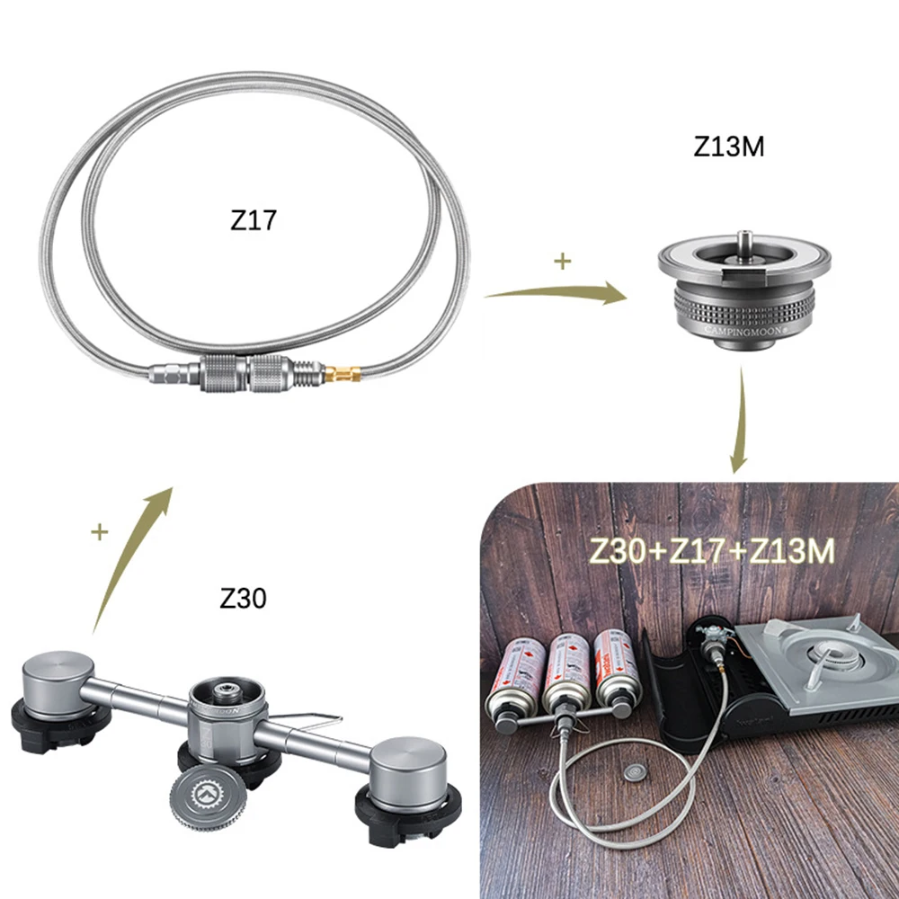3 In 1 Butane Adapter with Extension Hose Split Type Furnace Gas Cartridge Head Conversion Nozzle Bottle | Спорт и развлечения