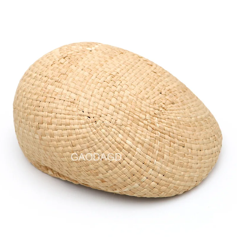 2019 высокое качество рафия берет мужская соломенная вязаная плоская шапка ручной