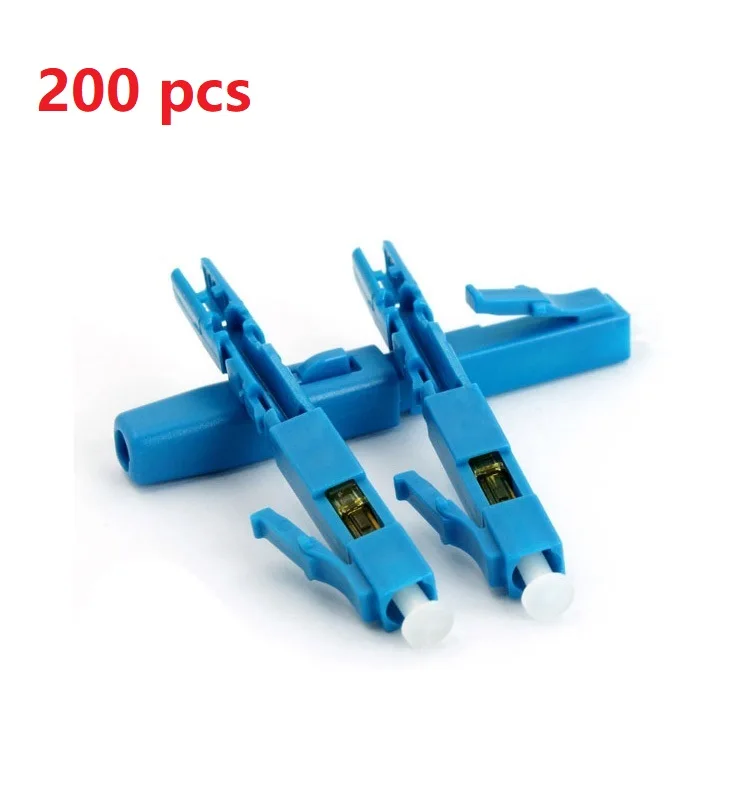 

200Pcs FTTH LC UPC Single Fiber Single Mode Fiber Optic Fast Connector Field Mount Quick Connector