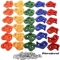 sets of 25 multi colored rock climbing holds climbing rocks for outdoor indoor home playground diy climbing wall