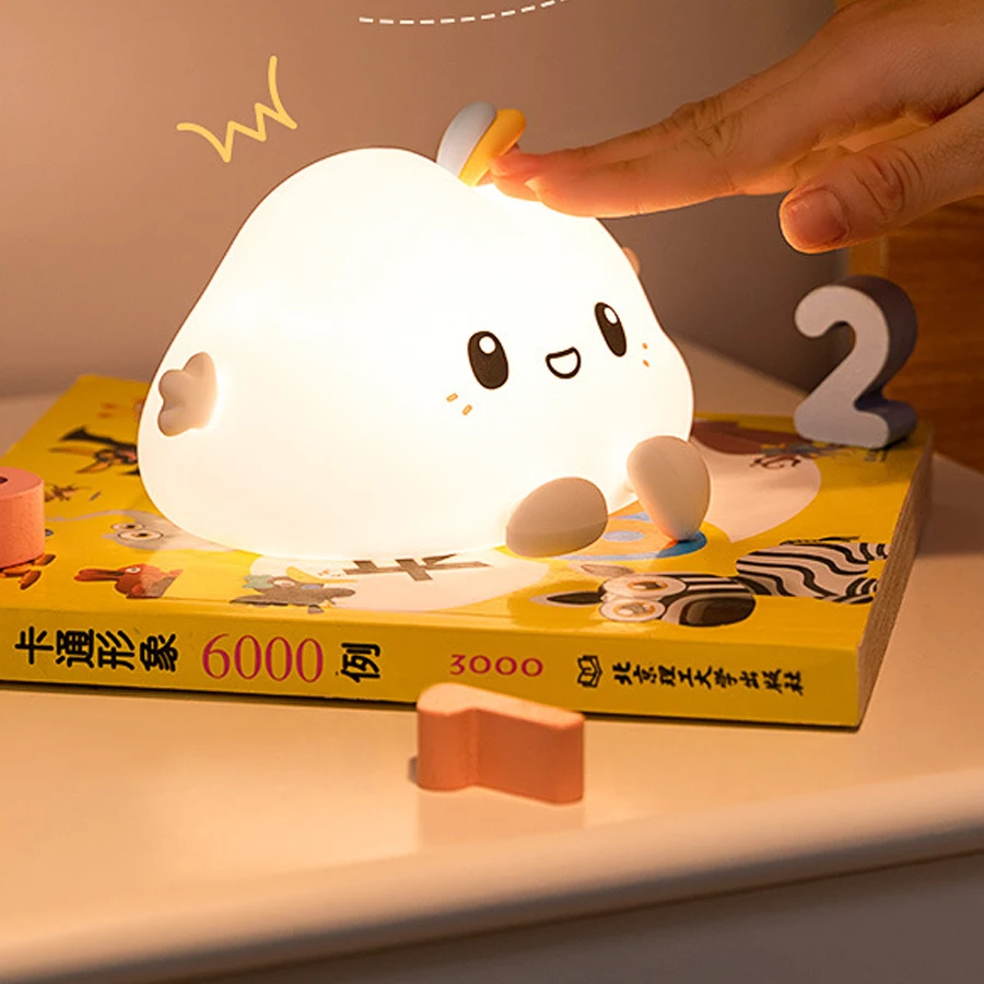 

Lovely cloud night lamp creative smile lamp silicone colorful clap lamp night lamp charging remote controlA533