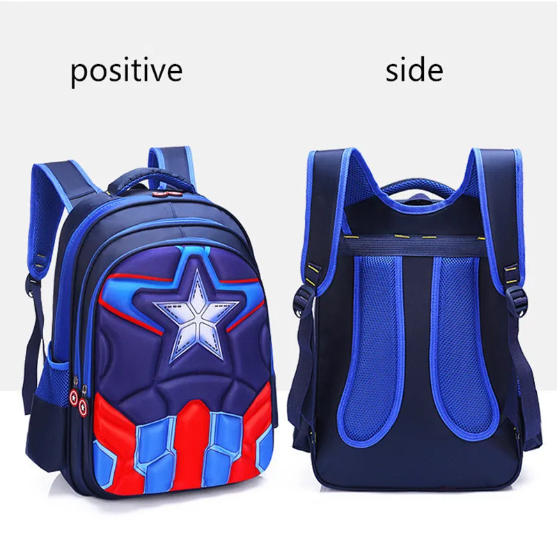 MARVEL Captain America Children 3D Cute Spiderman Design Backpack boys Primary school bag kids Kindergarten backpack Mochila