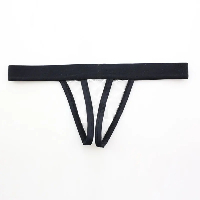 

Men Sexy Briefs See-through Mesh Panties Fashion Hot Elastic Mini Thong Polyester Breathable Skin-friendly Bikini Underwear