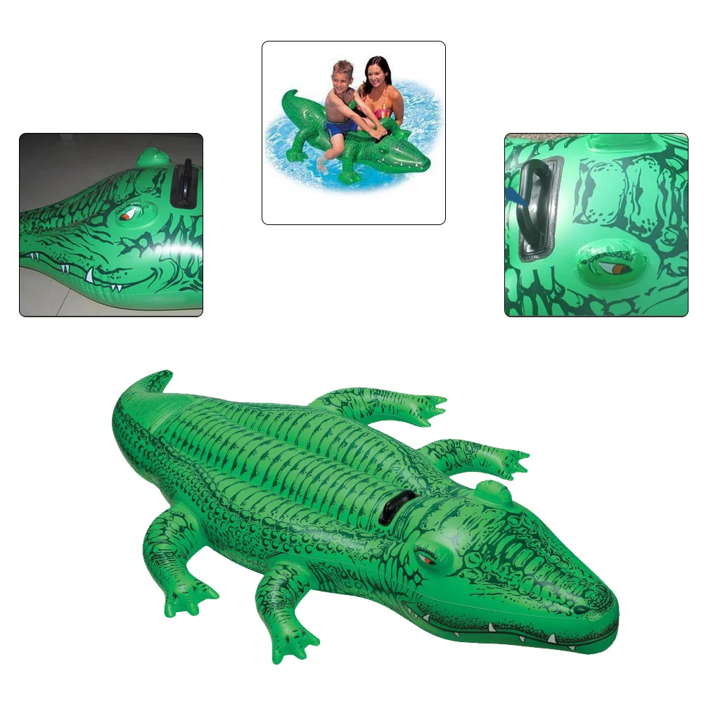 Baby Crocodile Swimming Ring Toy Inflatable Animal Shape Pool With Handle For Children Summer Water Playing Reasonable | Игрушки и хобби