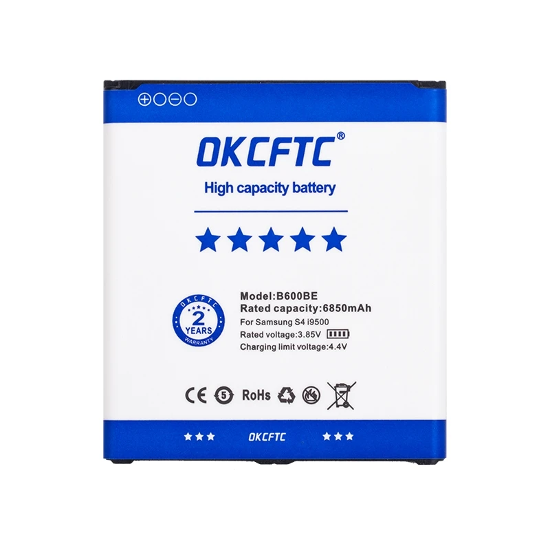 Для Samsung GALAXY S4 I9500 I9502 i9295 GT-I9505 I9508 I959 i337 i545 i959 6850mAh OKCFTC оригинальный аккумулятор B600BC
