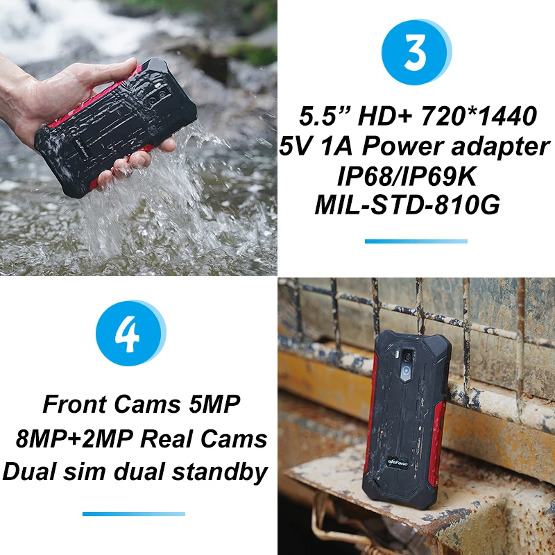 Ulefone Armor X3 смартфон с 5 дюймовым дисплеем ОЗУ 2 Гб ПЗУ 32 ГБ Android 9 0|Смартфоны| |