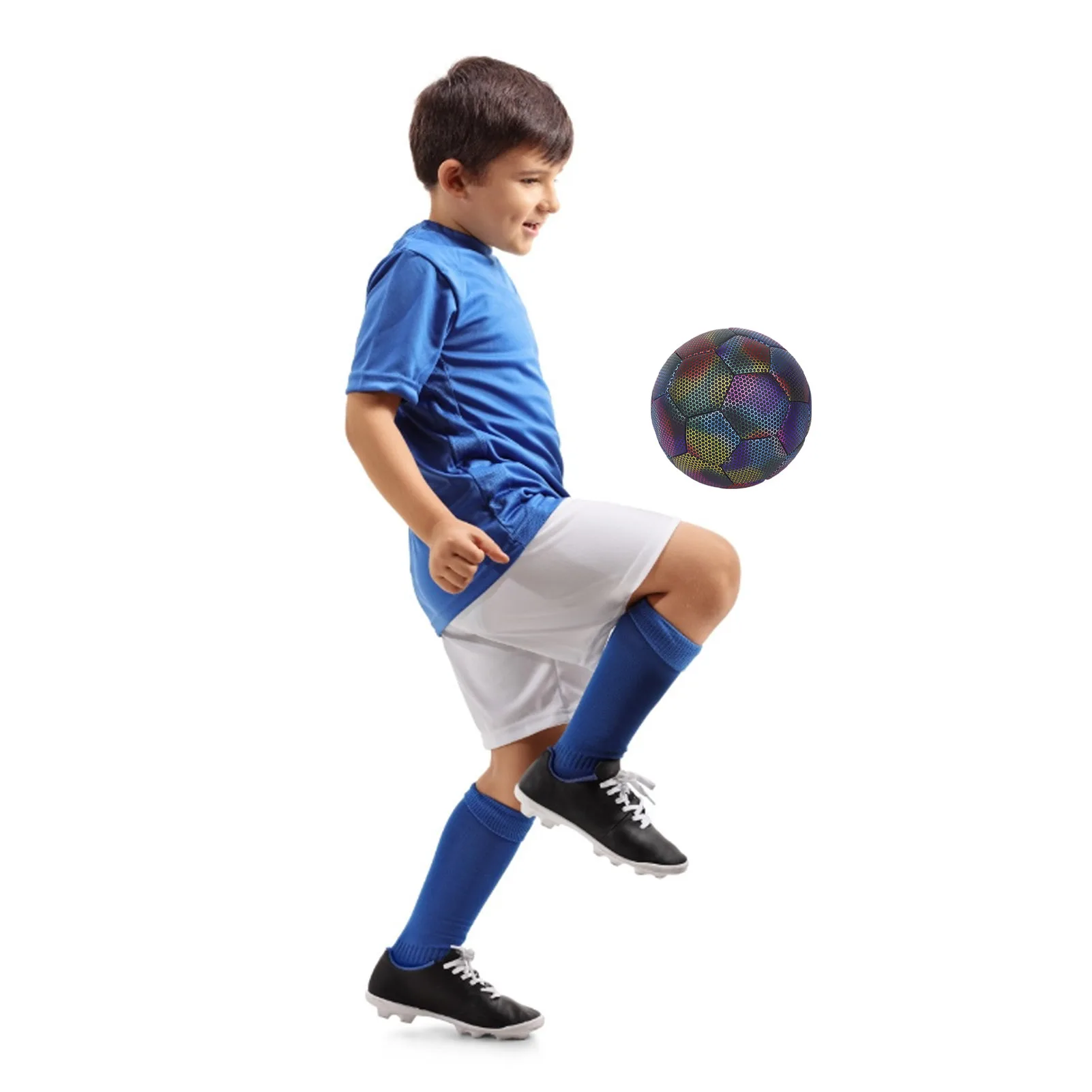 

Reflective Luminous Football Size 4/5 Soccer Reflective Cool Children Game Outdoor Training Luminescence Inflatable Soccer