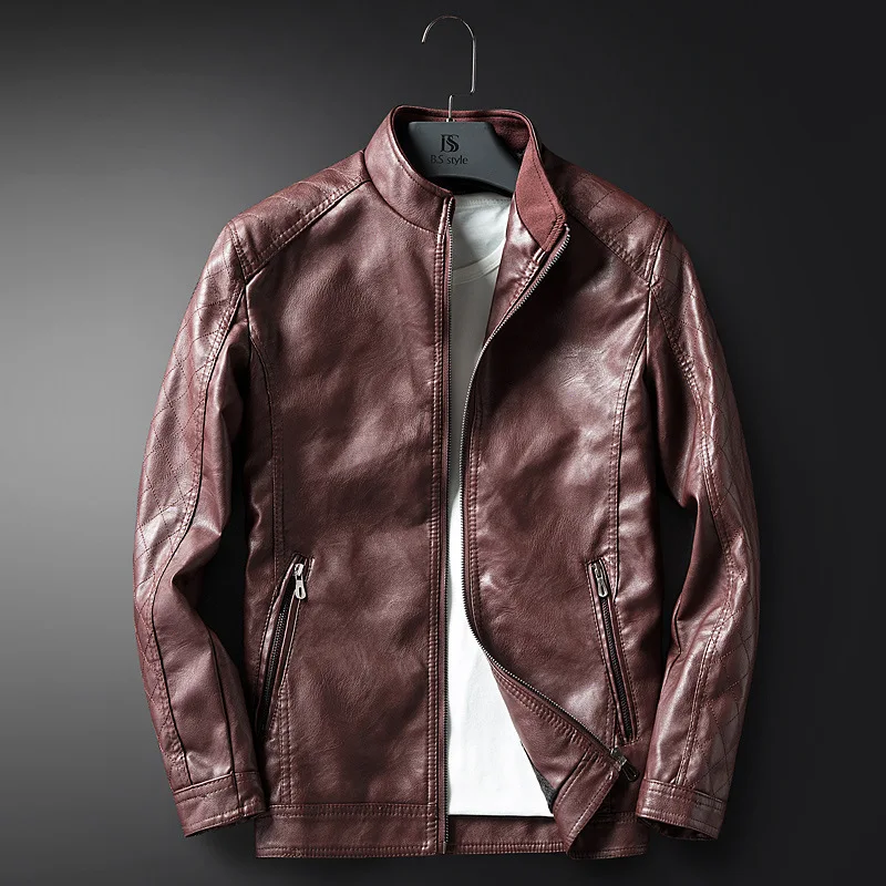 Мужская одежда из искусственной кожи кожаная Свободное пальто зимняя куртка