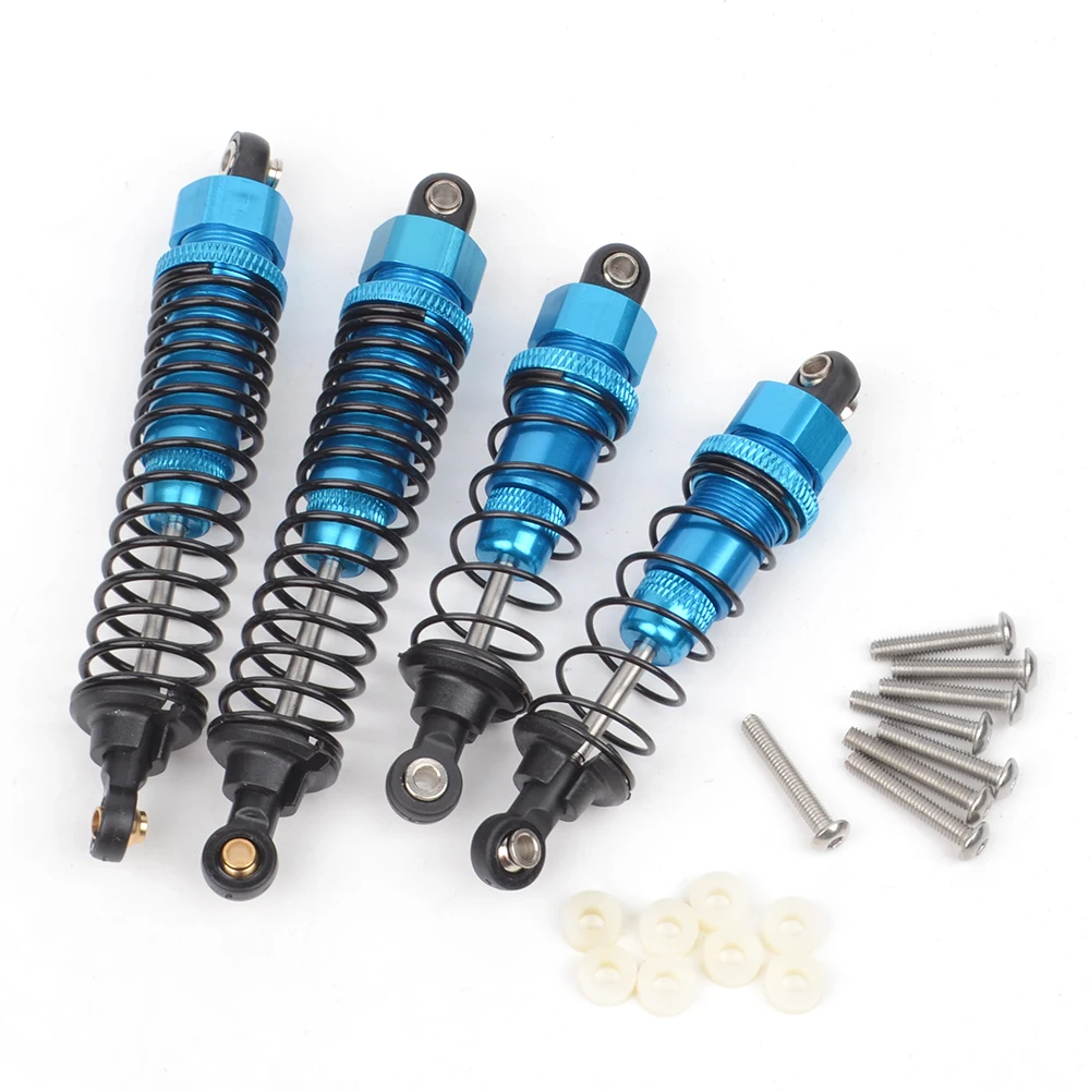 Amortiguador delantero y trasero de choques de aluminio para coche de control remoto, piezas mejoradas para chasis de Buggy Tamiya TT-02B, 1/10-1