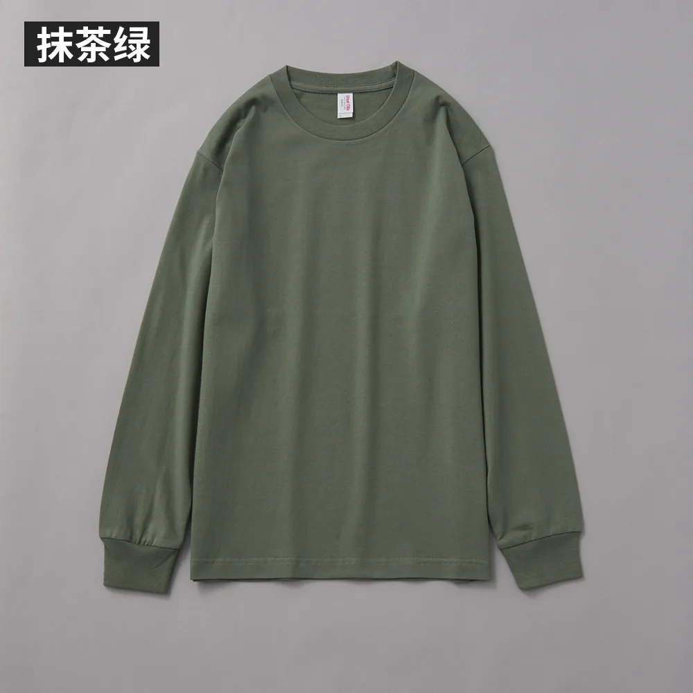 Футболка из чистого хлопка с длинным рукавом популярный логотип на осень и зиму