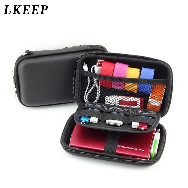 

Women Cosmetic Bag Cosmetics Portable Earphone Cable USB Digital Gadgets Organizer Storage Makeup Bag Suitcase Mobile Kit Case