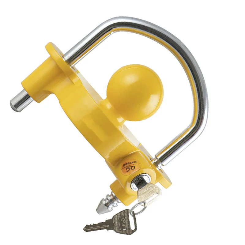 Heavy Duty Trailer Hitch Coupler Lock Boat Motorcycle Ball Height Adjustable Cast Steel Metal Universal |