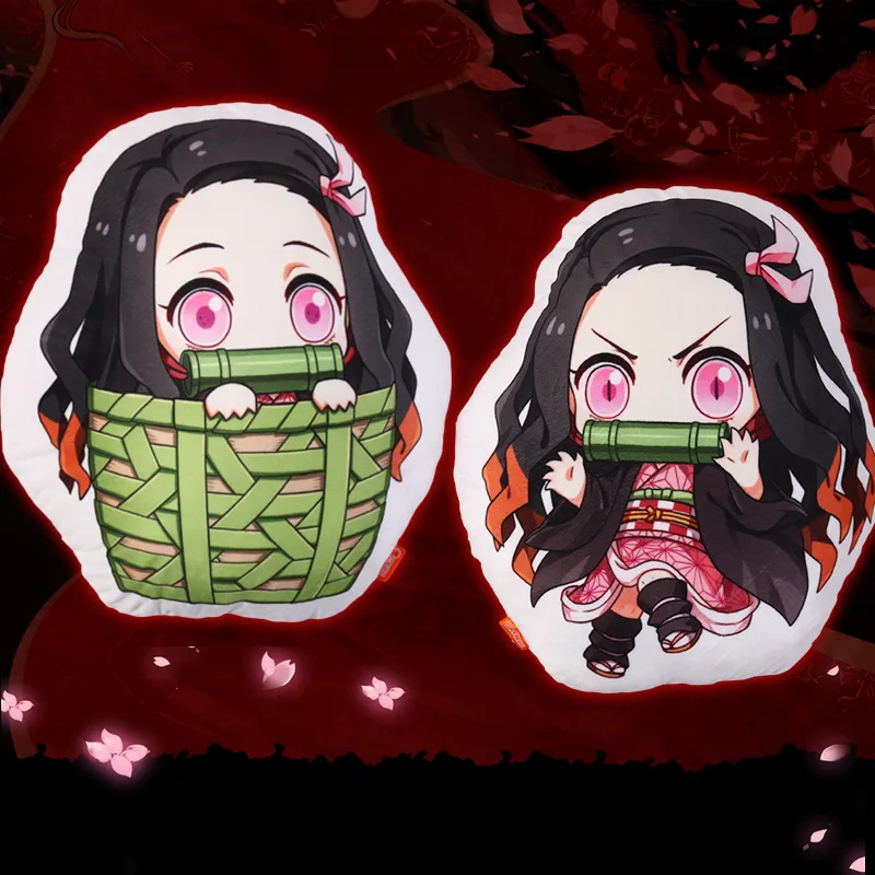 Kimetsu No Yaiba Kamado Tanjirou Nezukoq лезвие дьявола аниме плюшевая мягкая подушка Demon Slayer