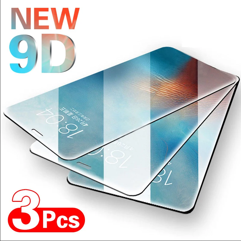 

1-3 Pcs Full Cover Protective Glass for IPhone 13 12 11 Pro Max X XS XR Tempered Glass Film on IPhone 6 6s 7 8 Plus Screen Glass