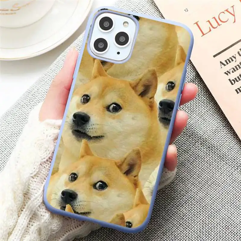

Doge Meme Kabosu Cute funny high quality Phone Case shell Candy Color for iPhone 6 7 8 11 12 s mini pro X XS XR MAX Plus