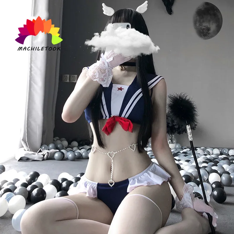 Пикантная Пижама Сейлор Мун тонкий комплект с бюстгальтером шорты высокой