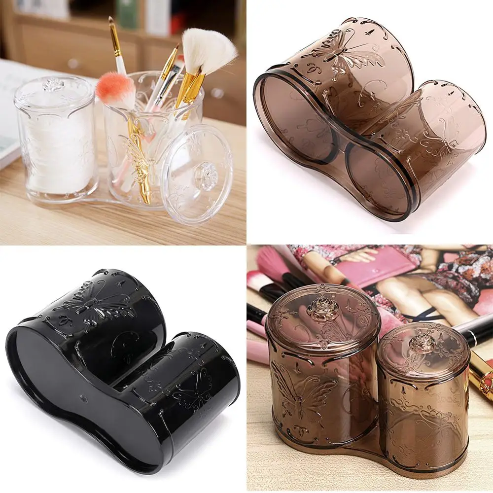 Держатель для палочек HKML с 2 отделениями акриловый держатель ватных макияжа