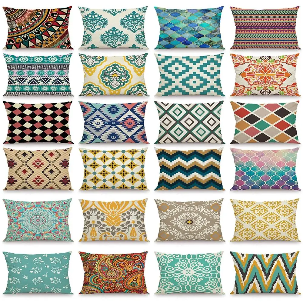 Новый модный простой геометрический чехол для подушки прямоугольная поясная