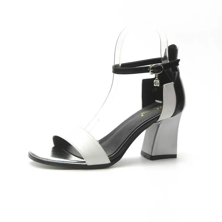 Весенние Женские Простые пикантные босоножки на высоком каблуке Свадебные