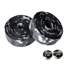 2 шт. велосипедная Спортивная пробковая лента на руль + 2 бар штекер черный + белый