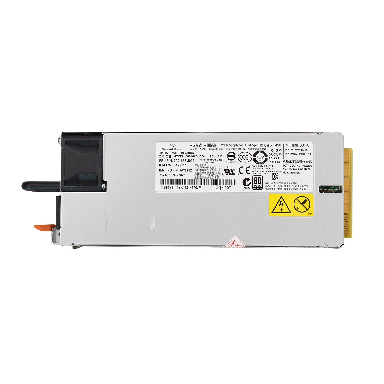 For IBM X3550 X3650M4 550W Server Power 94Y8111 94Y8112 7001676-J002 Supply Mining PSU fuente de poder |