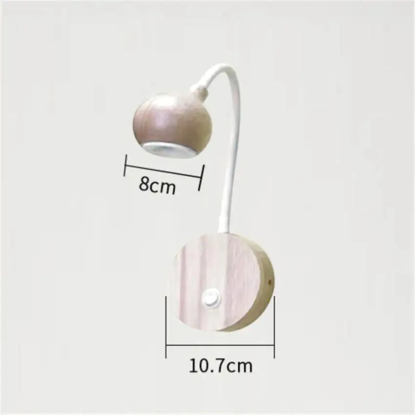 

Novel Living Room Decoration Led Wall Sconces Light Modern Creative One Eye Shape Wood Wall Lamp for Study Bedroom Bedside Lamp