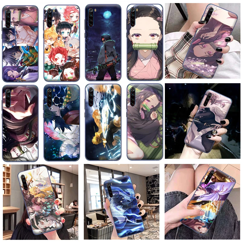 

Demon Slayer Kimetsu No Yaiba Kamado Tanjirou Kamado Nezuko Phone Case For Xiaomi Redmi Note 8 Pro 8T 2021 Soft Cover Funda