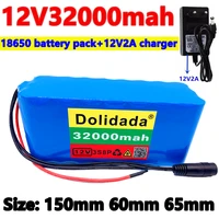 18650 battery 12v 32000mah battery pack 18650 lithium battery protection board 12v 32000mah for inverter miner 12 6v2a charger