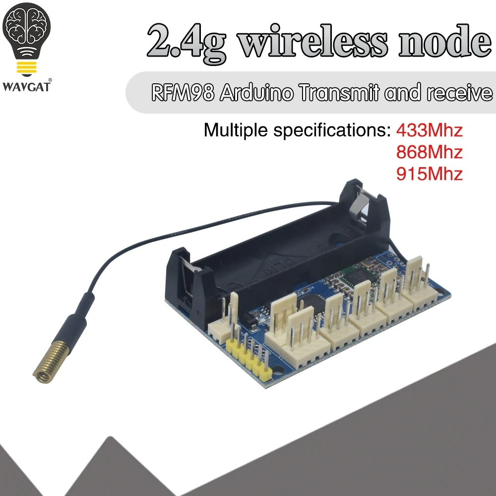 Фото LoRa радио узел v1.0 на основе Sx1278 433 МГц 868 915 2 4G RFM98 ATmega328P антенна uFL FZ3043