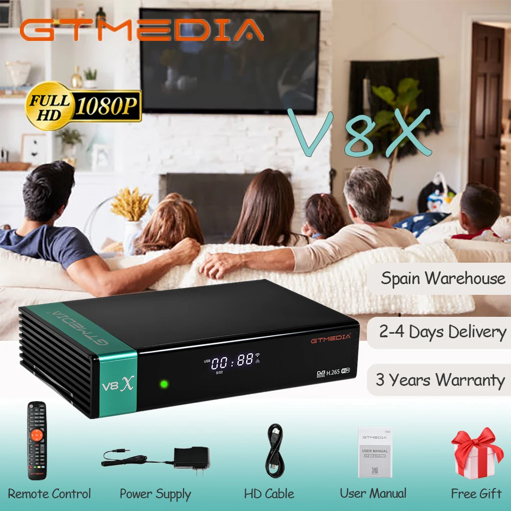 Лучший DVB S2 GTmedia V8X H.265 декодер обновленный V8 Nova honor встроенный Wi Fi Full HD gtmedia v7 s2x без