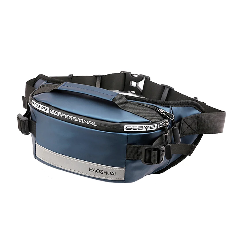 

Waterproof Nylon Men Waist Bag 2020 New Fashion Unisex Fanny Pack Reflective Banana Belt Bags Casual Travel Crossbody Chest Bags
