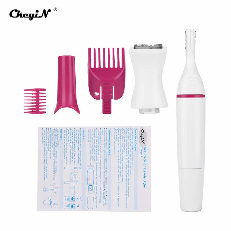 

Multifunctional Electric Eyebrow Trimmer for Women 2 In 1 Hair Razor For All Body Parts Painless Portable Using 2 Limit Combs