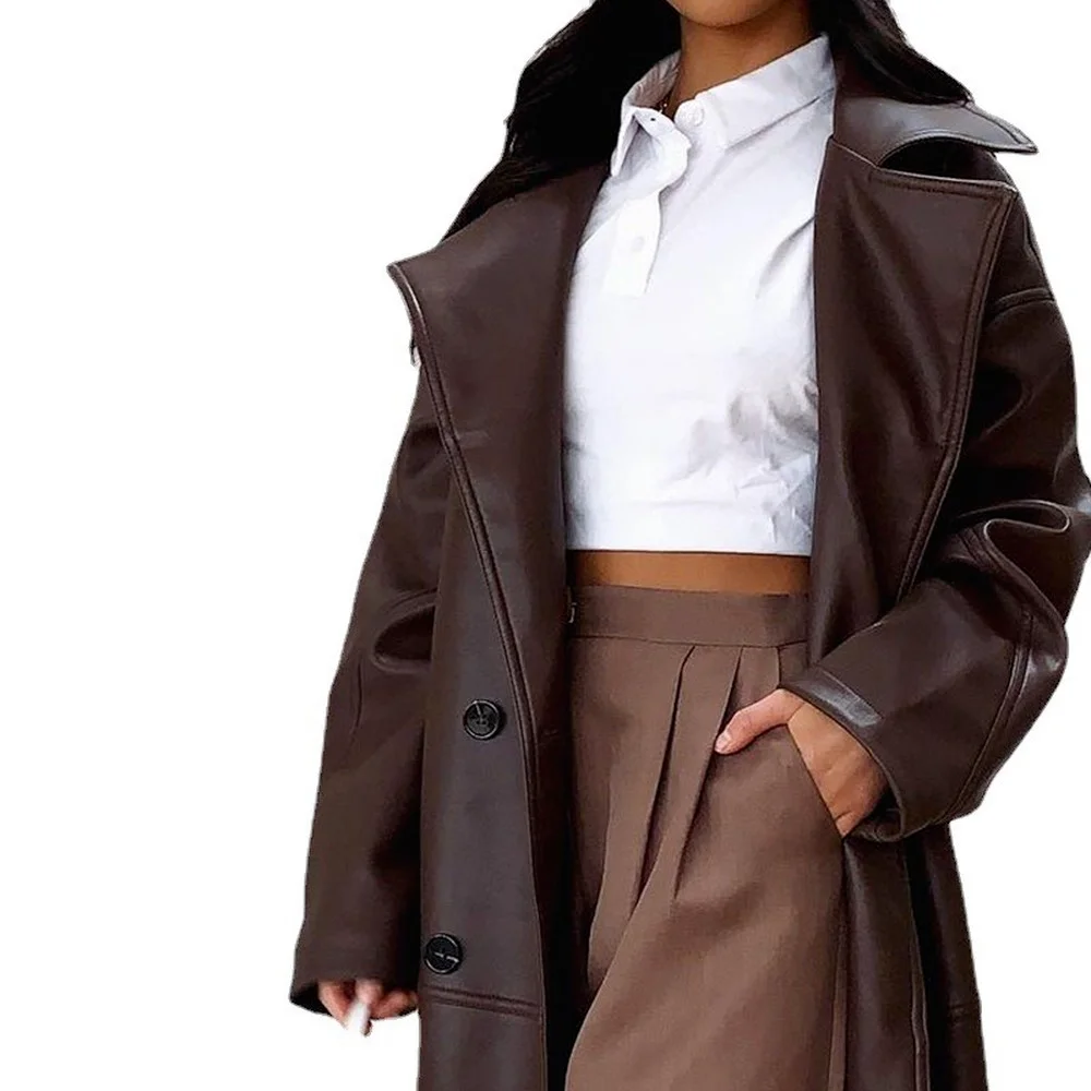 

Korean Fashion Baggy Wide Leg Pants Women Brown Vintage High Waist Cargo Pants Casual Elegant Office Ladies Trousers