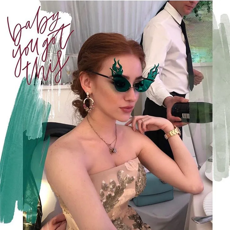 Солнцезащитные очки Fire Flame от роскошного бренда солнцезащитные без оправы для