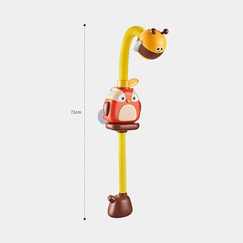 

Baby Bath Toy Cute Electric Bee Water Pump Adjusted Hose Baby Bath Shower Head Spout Rinser Kids Shower Bathroom Bathtub Toy