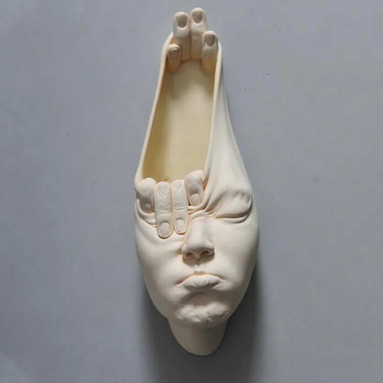 

Abstract Human Face Wall Pendant Creative Resin Human Face Expression Sculpture Surreal New Series Of Art Home Wall Decoration