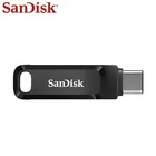 USB-флешка Sandisk Original USB Pendrive 128 ГБ USB 3.1 Type-C 64 ГБ Dual OTG 3.1 USB-флеш-накопитель 32 ГБ с флеш-накопителем USB-накопитель типа C