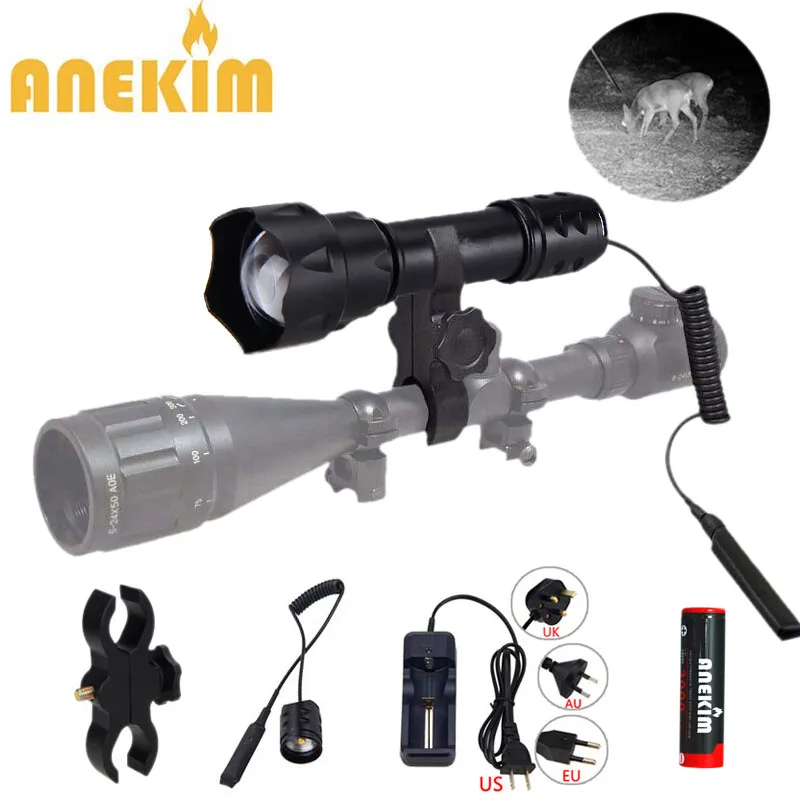 laser 940nm Set ANEKIM T20 инфракрасный лазер 850nm zoom Инфракрасный фонарик 940nm инфракрасное ночное видение охотничий фонарик для устройства ночного видения - Испускаемый цвет: laser 940nm Set