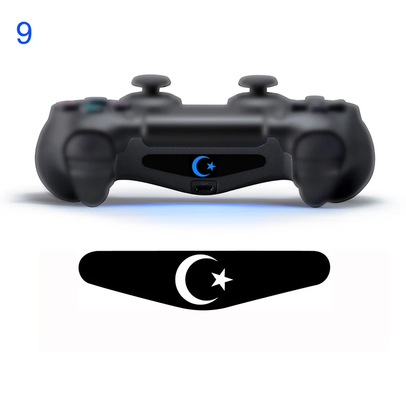 NO 9 Одна штука наклейка для sony Play station 4 PS4 контроллер светодиодный светильник наклейка для бара ПВХ наклейка для PS4 Dualshock геймпад управление - Цвет: NO 9