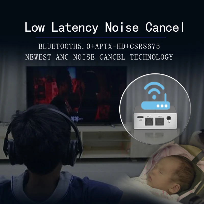 Беспроводной адаптер DISOUR CSR8675 Aptx HD 3 5 мм AUX 0 2 в 1 аудио bluetooth приемник передатчик AAC