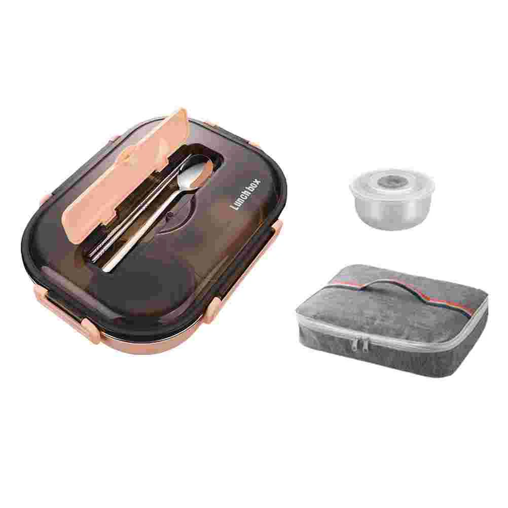 

1 Set Divided Portable Food Storage Box with Storage Bag )