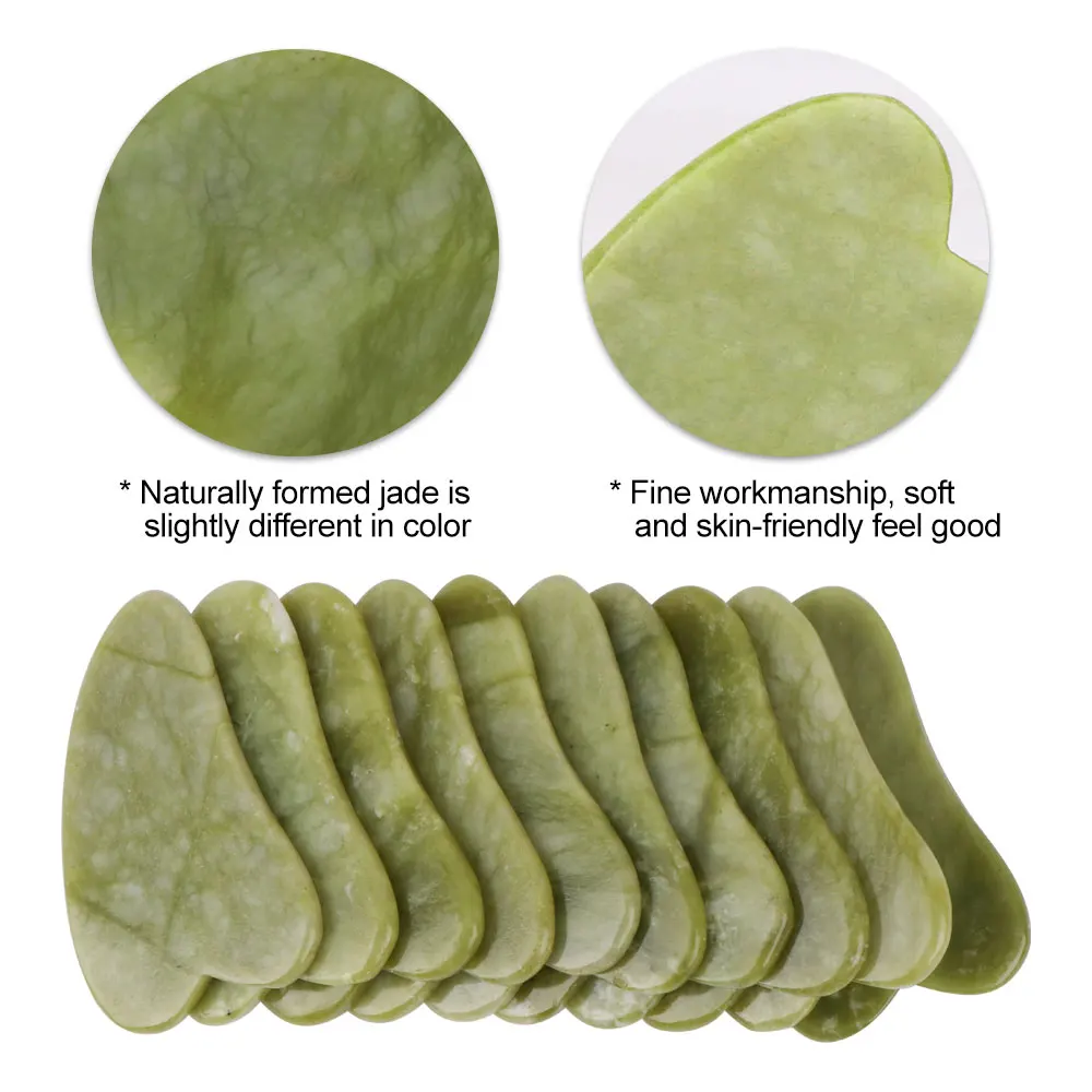 

Natural Face Massager Jade Rose Quartz for Gua Sha Scraper Board Jade Stone Face Lifting Neck Skin Care Wrinkle Remover Beauty