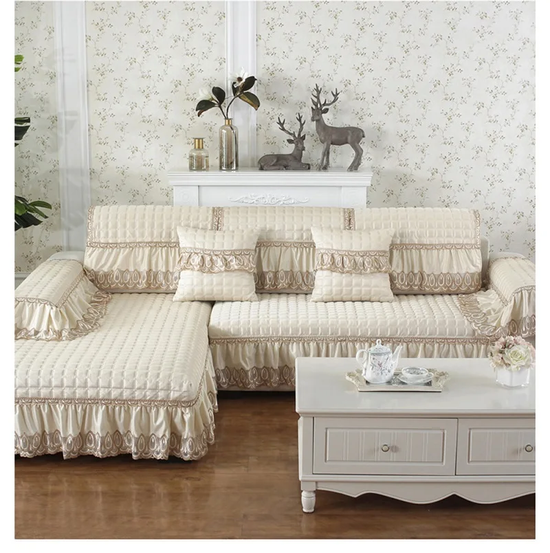 Жаккардовый чехол для дивана с юбкой европейская секционная эластичная накидка