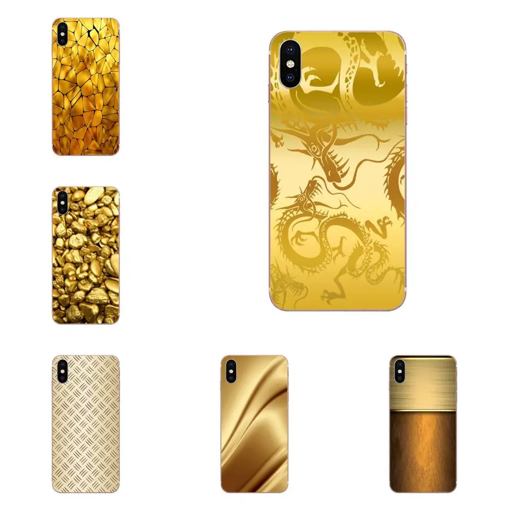 Удивительный металлический золотой цвет напечатанный для samsung Galaxy Note 5 8 9 S3 S4 S5 S6 S7