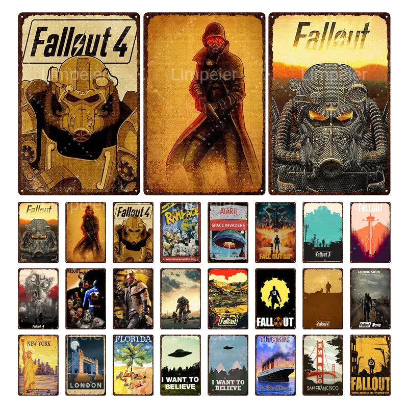 Оловянная живопись Осенний фильм искусство стиль бара вечеринки клуба гостиницы