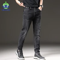 high quality jeans men slim fit classical denim fashion cowboy pants black grey washed biker brand casual jeans male plus size